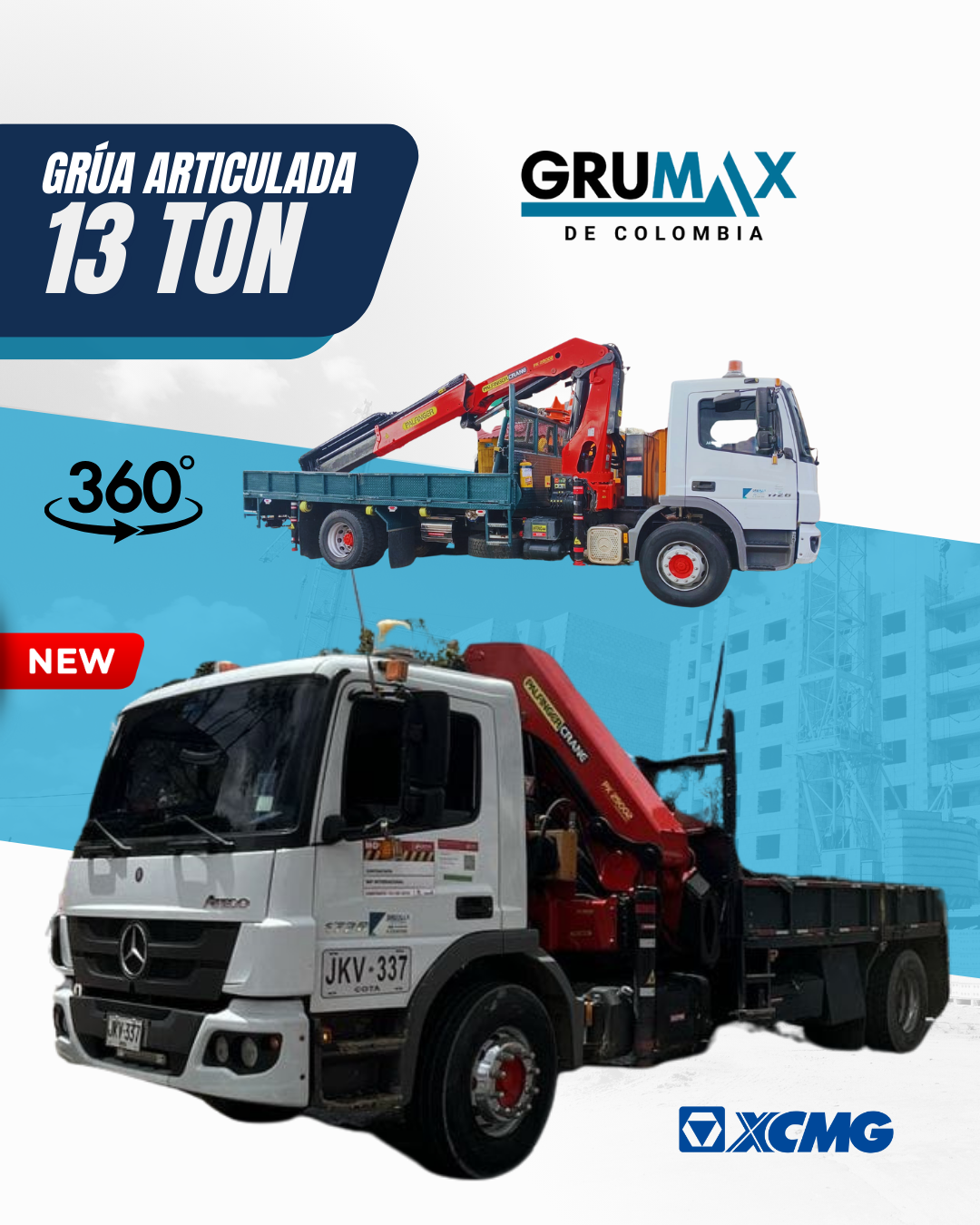 BRAZO GRUA DE TRECE TONELADAS EN COLOMBIA