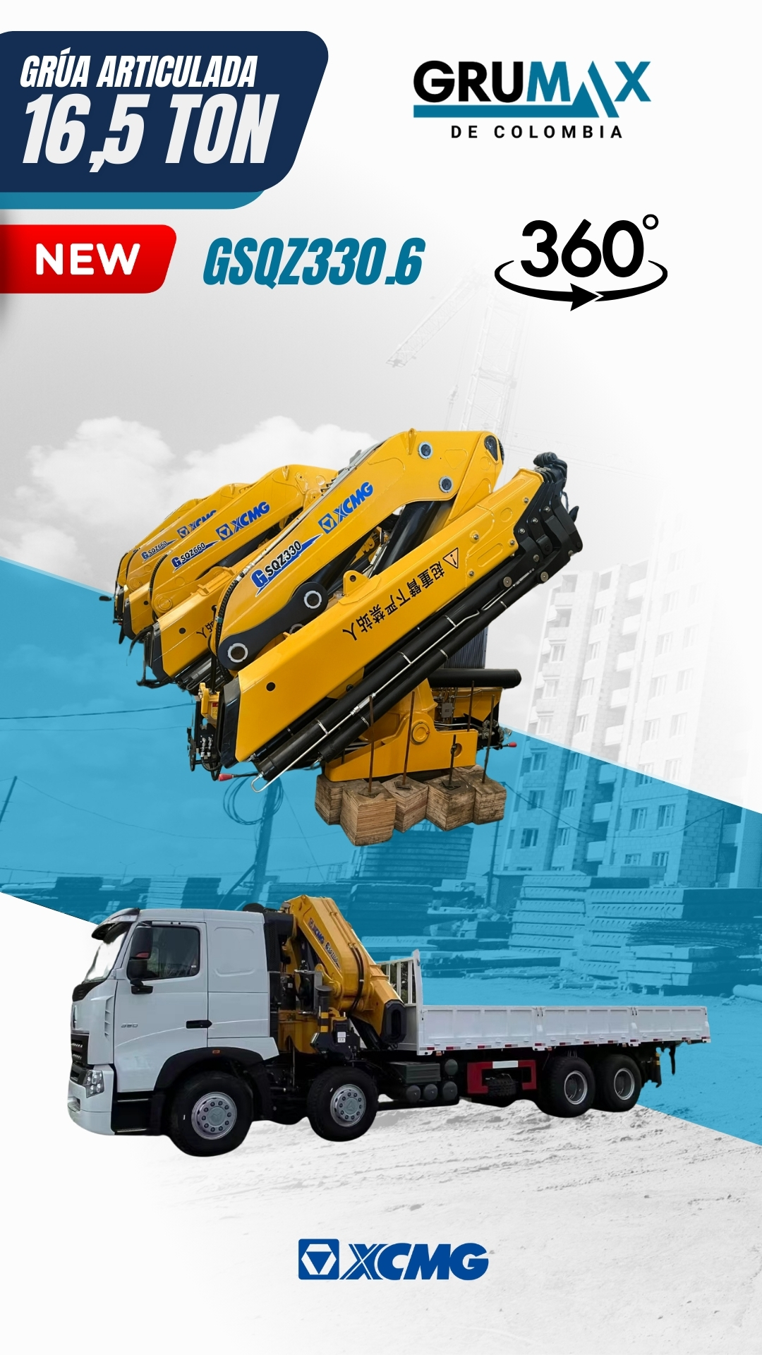 16 toneladas capacidad grua